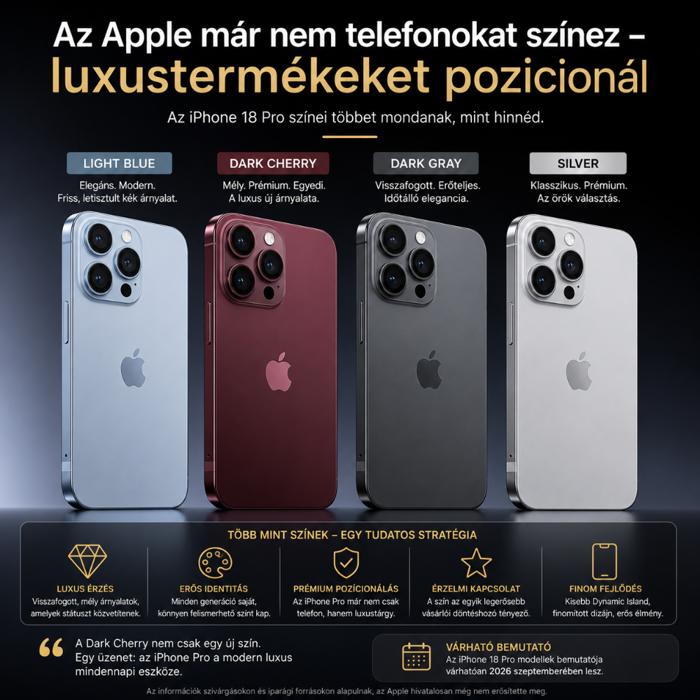 Az Apple már nem telefonokat színez — luxustermékeket pozicionál