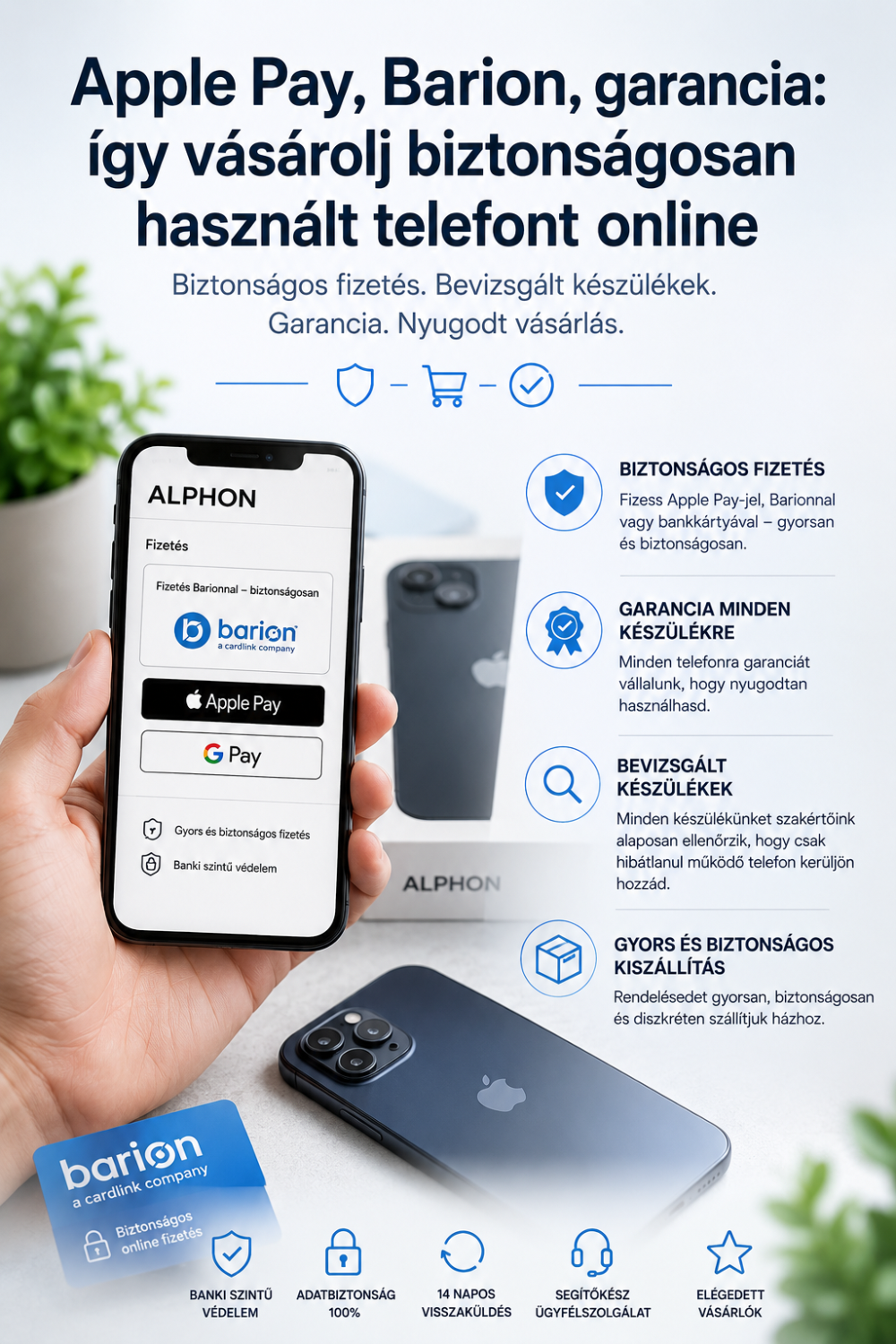 Apple Pay, Barion, garancia: így vásárolj biztonságosan használt telefont online