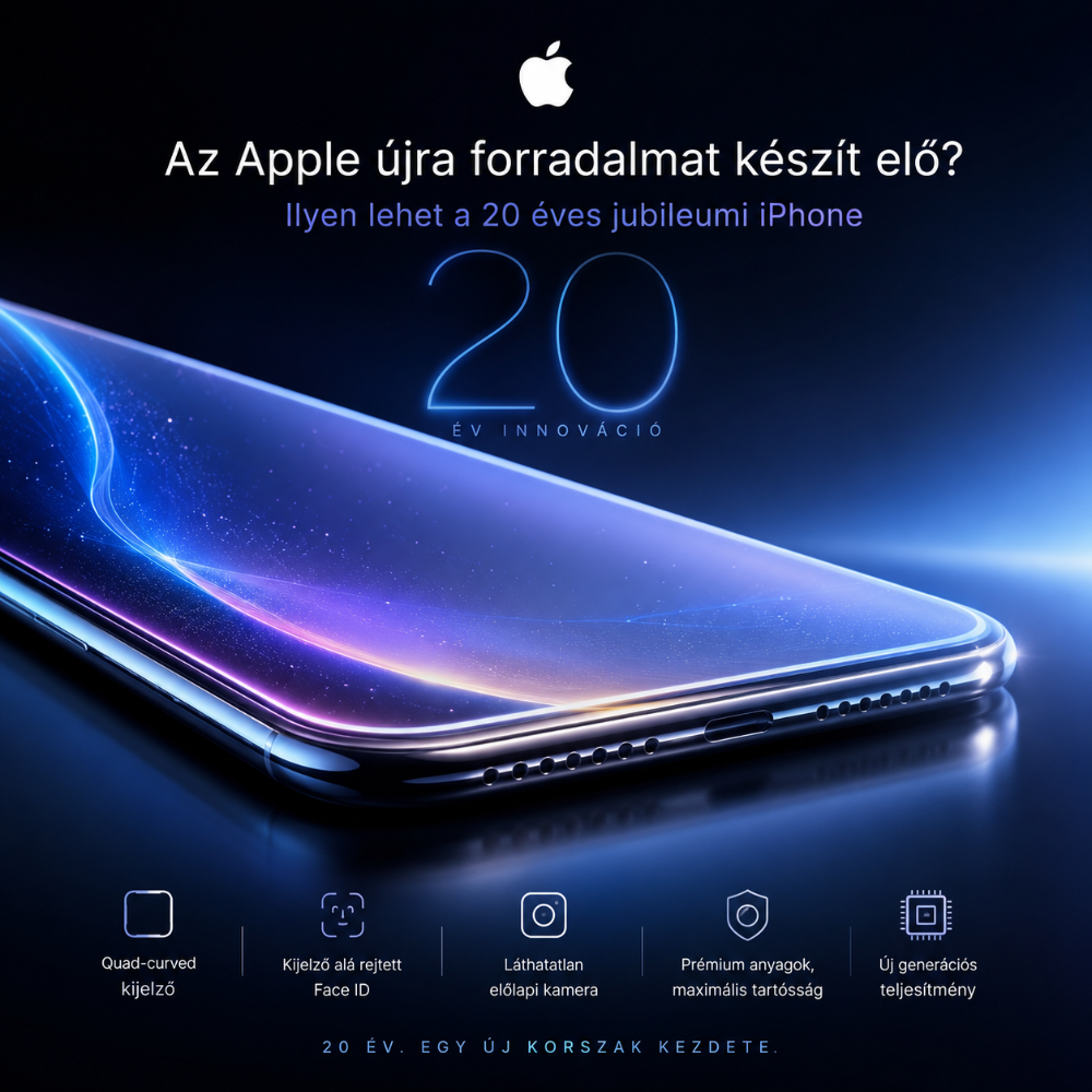     Az Apple újra forradalmat készít elő? Ilyen lehet a 20 éves jubileumi iPhone
