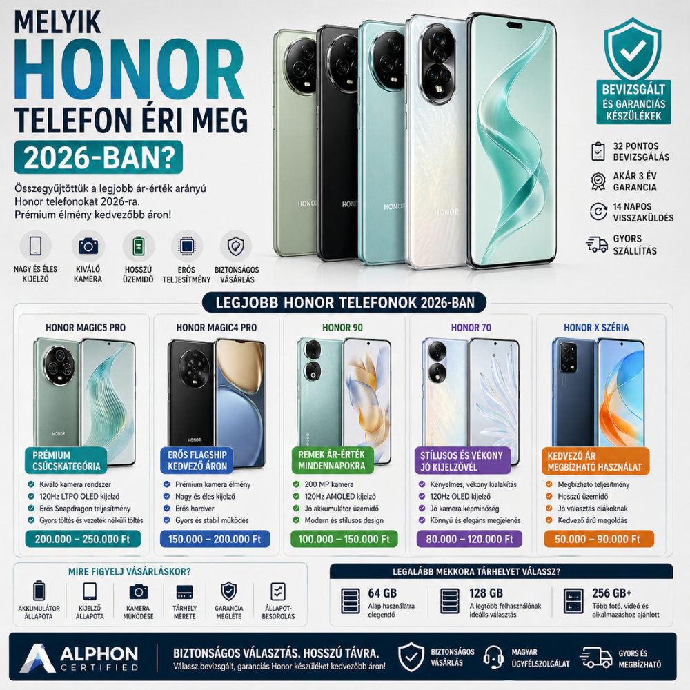 Melyik Honor telefon éri meg 2026-ban?