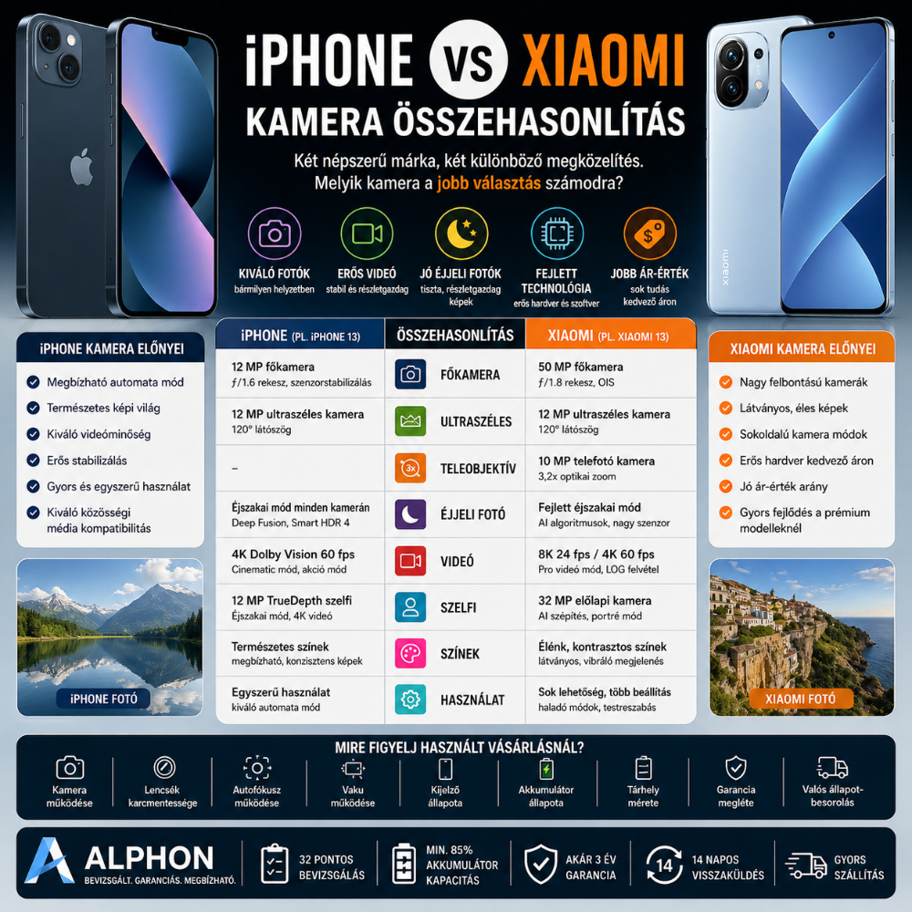 iPhone vagy Xiaomi – kamera összehasonlítás