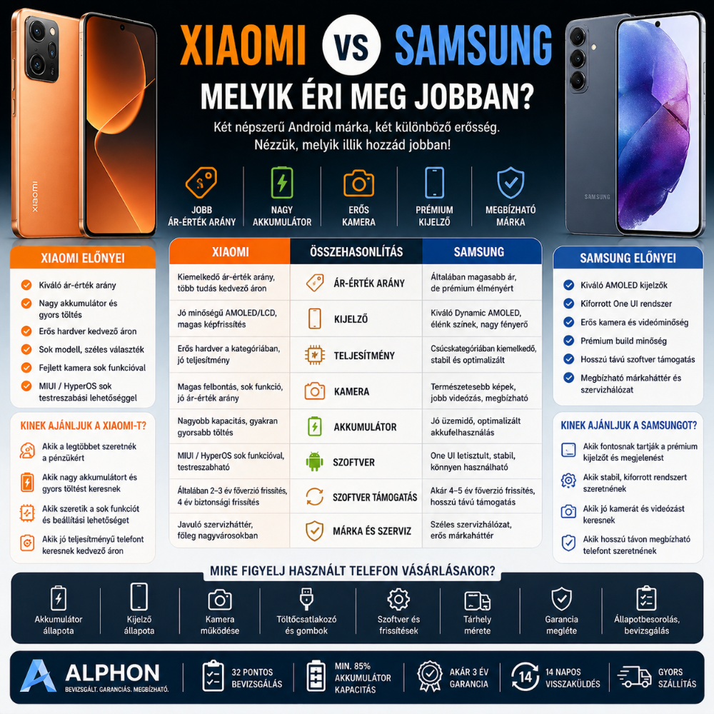 Xiaomi vs Samsung – melyik éri meg jobban?