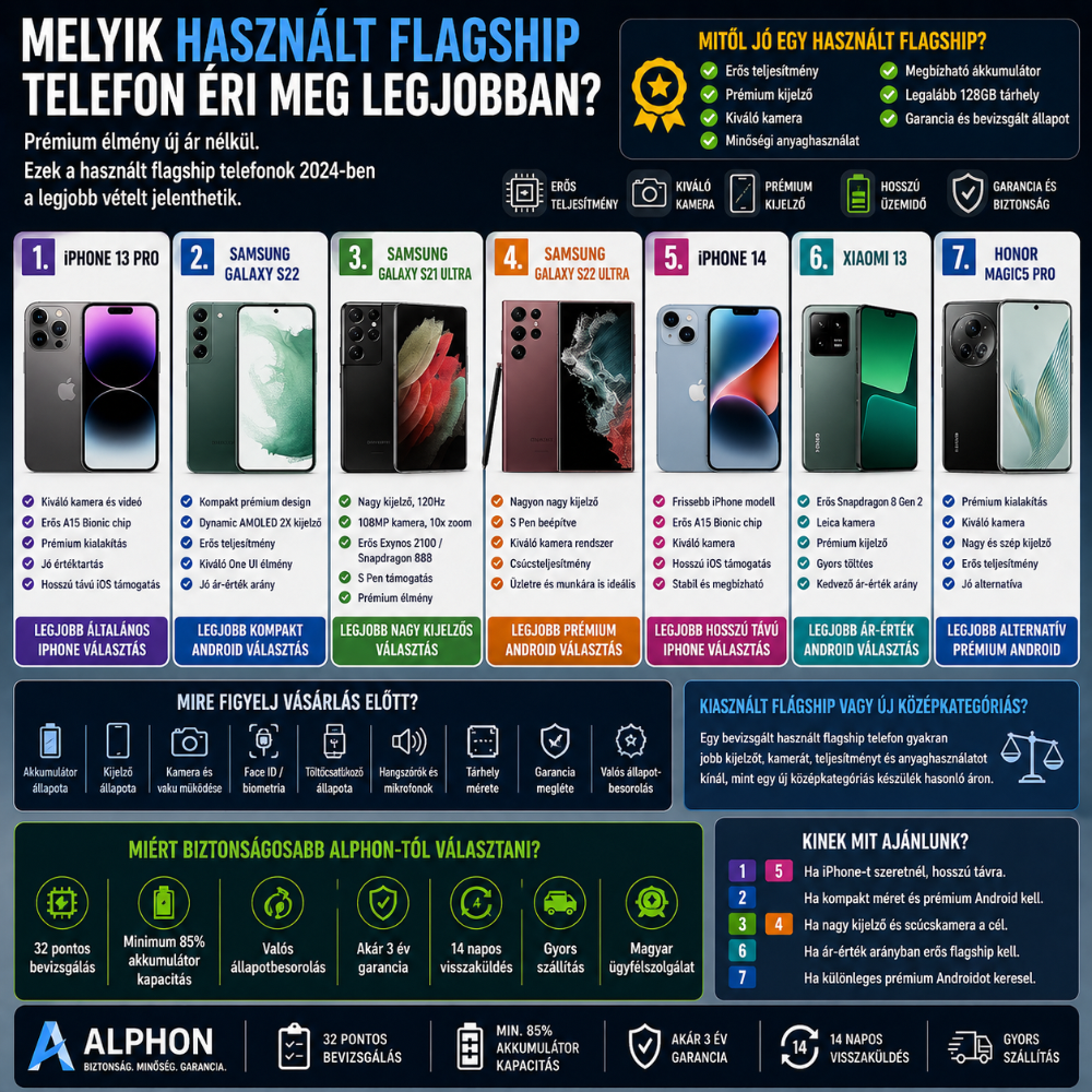 Melyik használt flagship telefon éri meg legjobban?