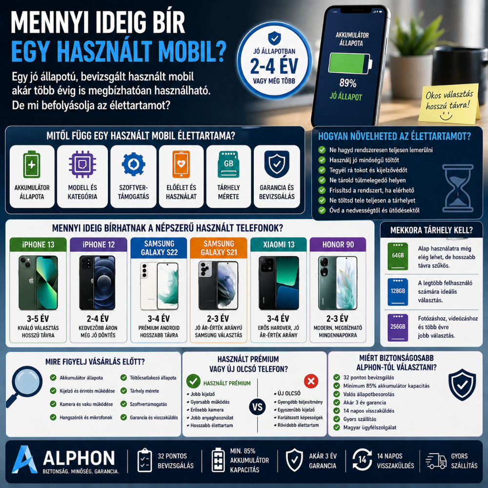 Mennyi ideig bír egy használt mobil?