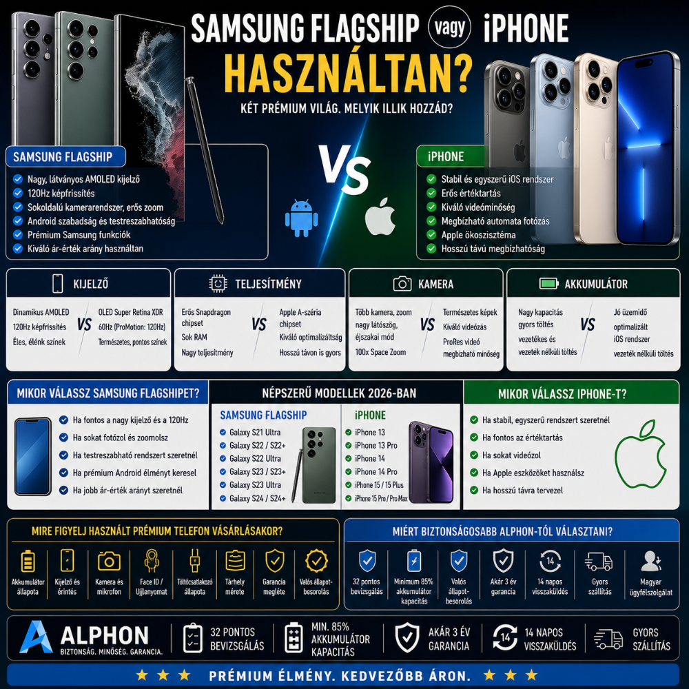 Samsung flagship vagy iPhone használtan?