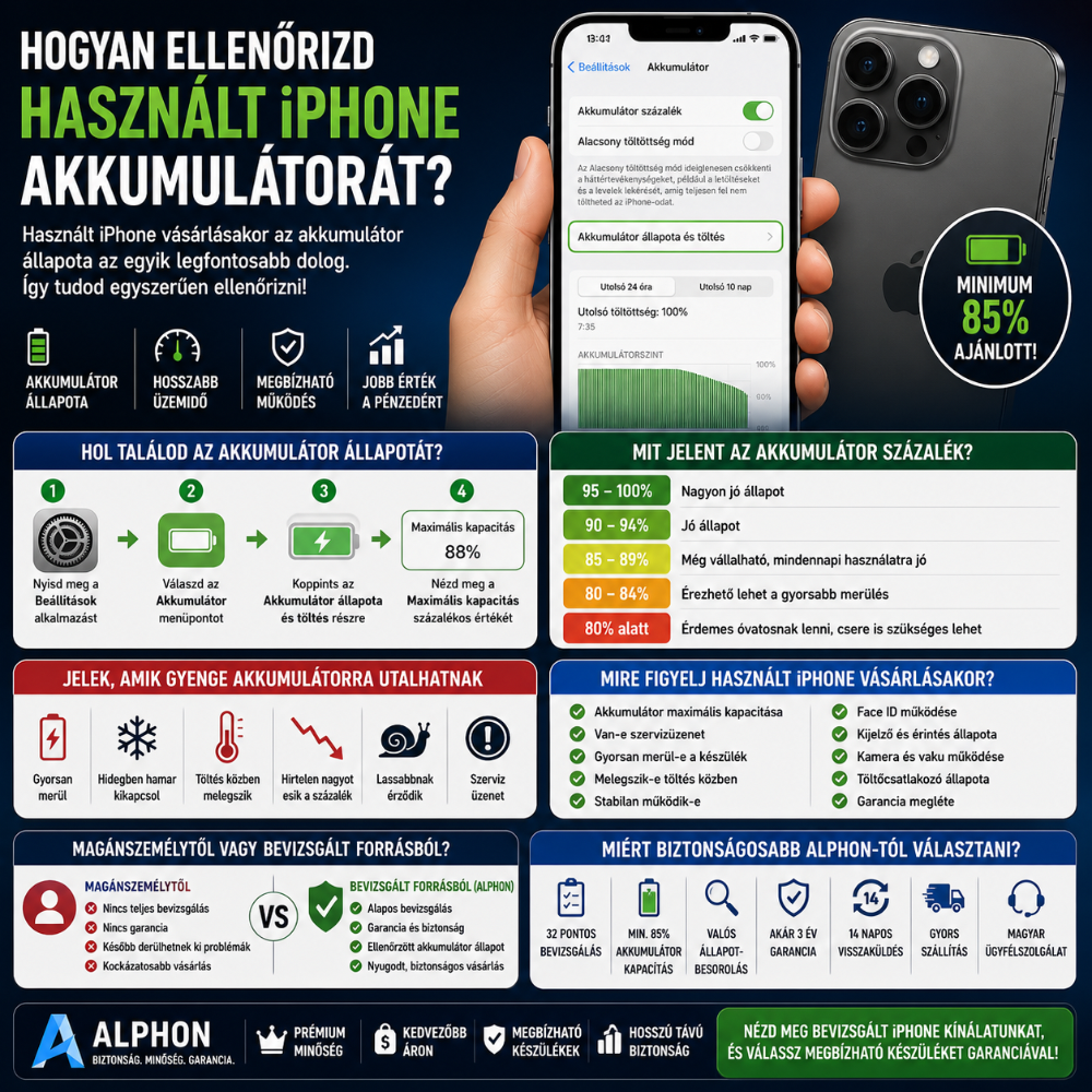 Hogyan ellenőrizd a használt iPhone akkumulátorát?