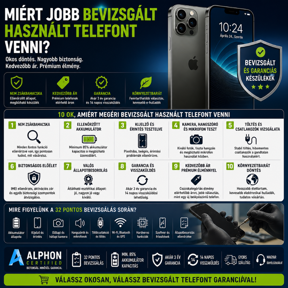 Miért jobb bevizsgált használt telefont venni?