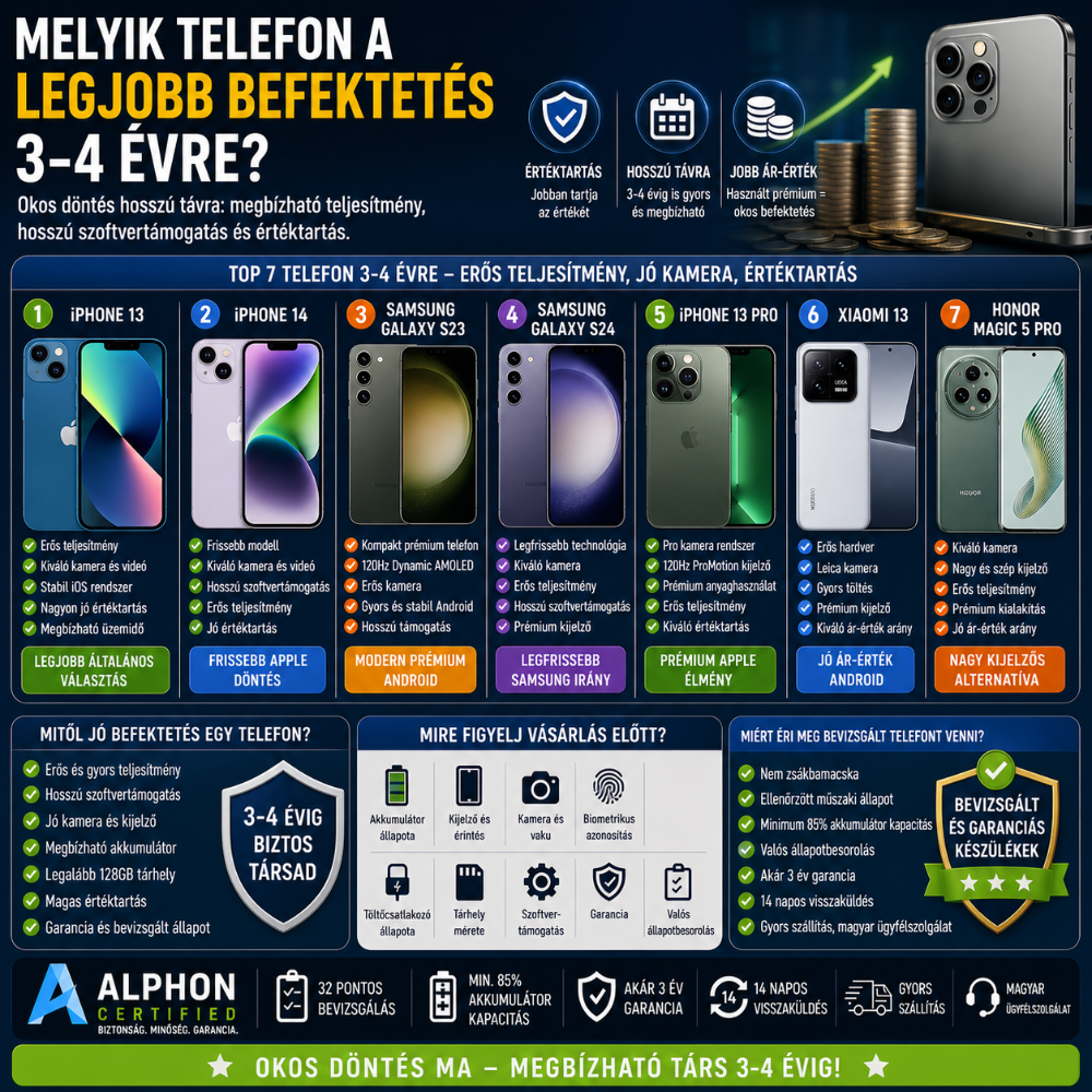 Melyik telefon a legjobb befektetés 3-4 évre?
