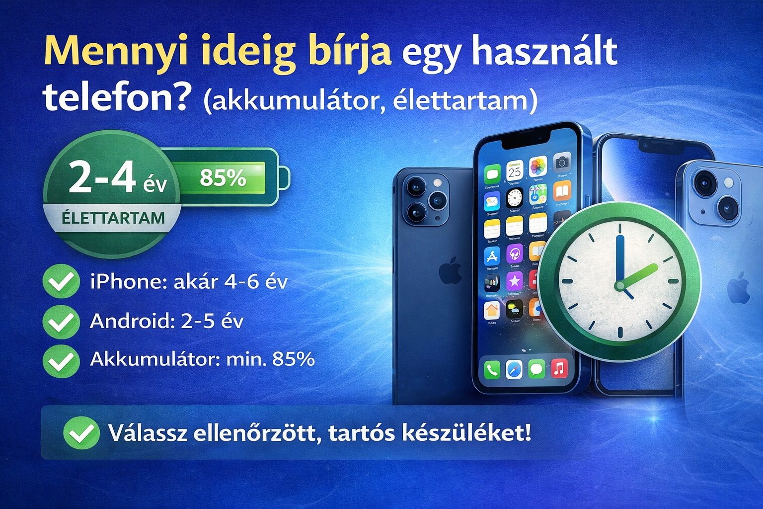 Mennyi ideig bírja egy használt telefon? (akkumulátor, élettartam)